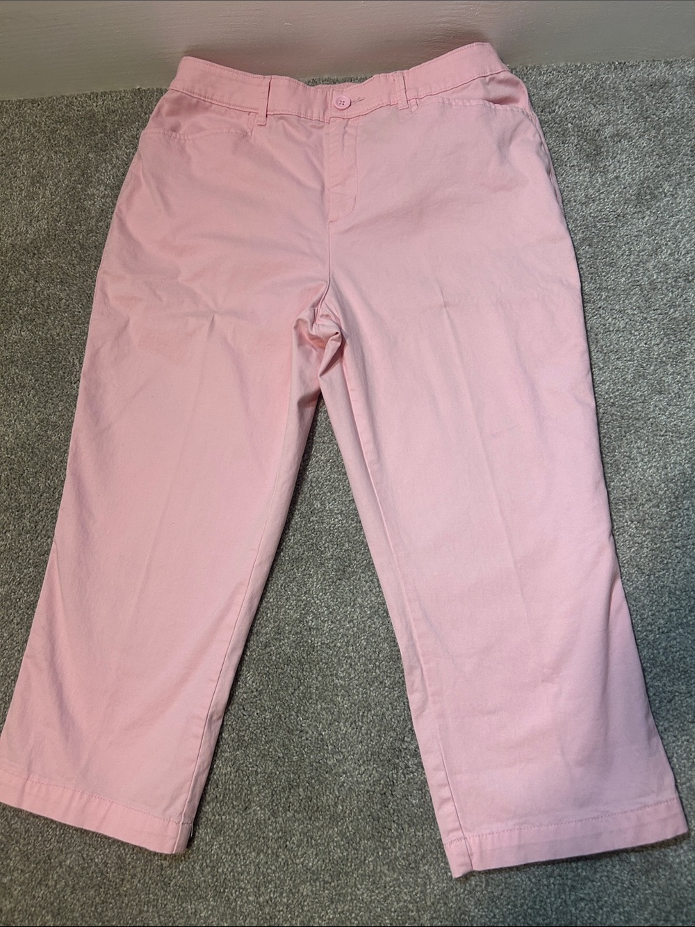 Croft & Barrow Pink Stretch Chino Capris